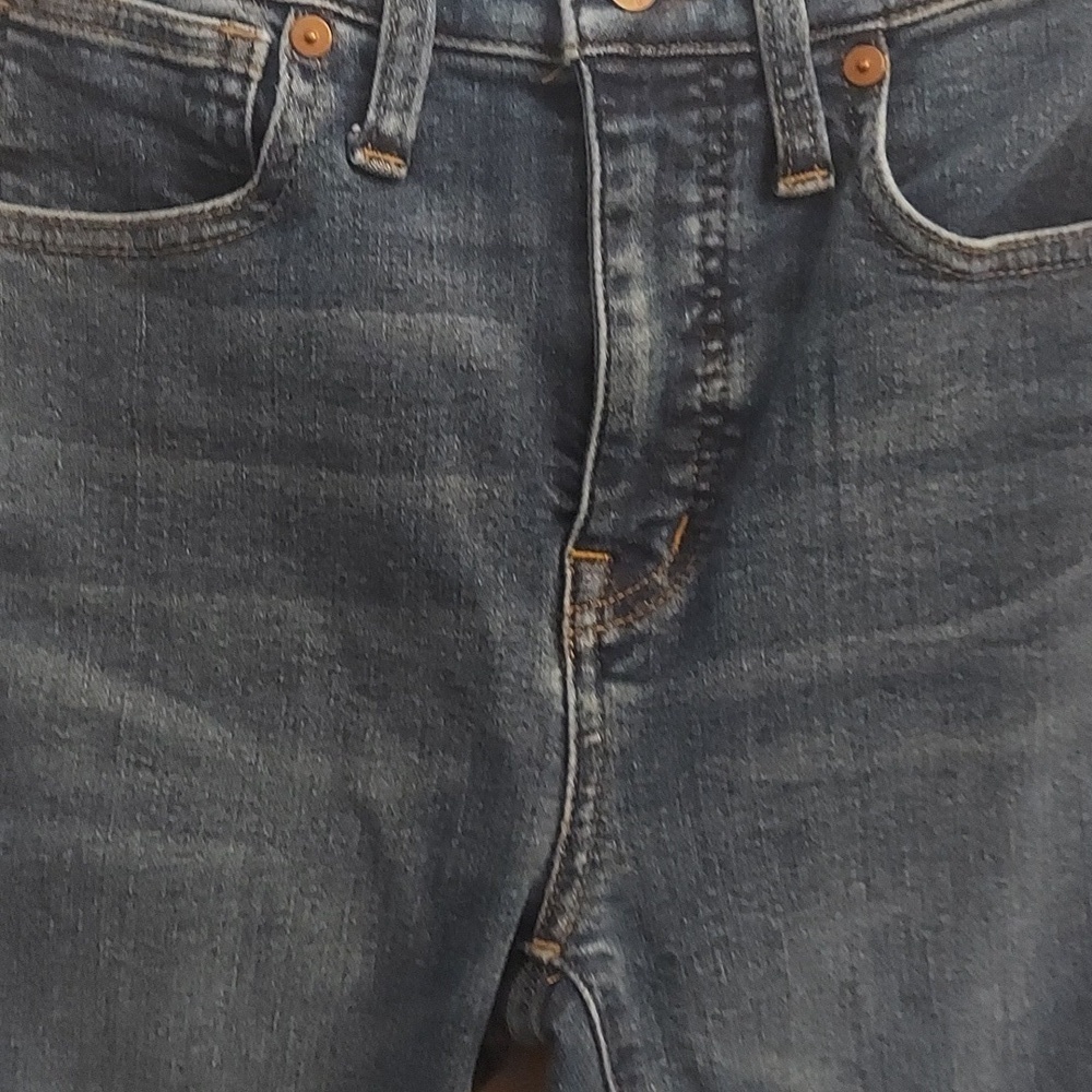 MADEWELL 10in High-Rise Medium Wash Skinny Jeans 24 - Picture 7 of 15